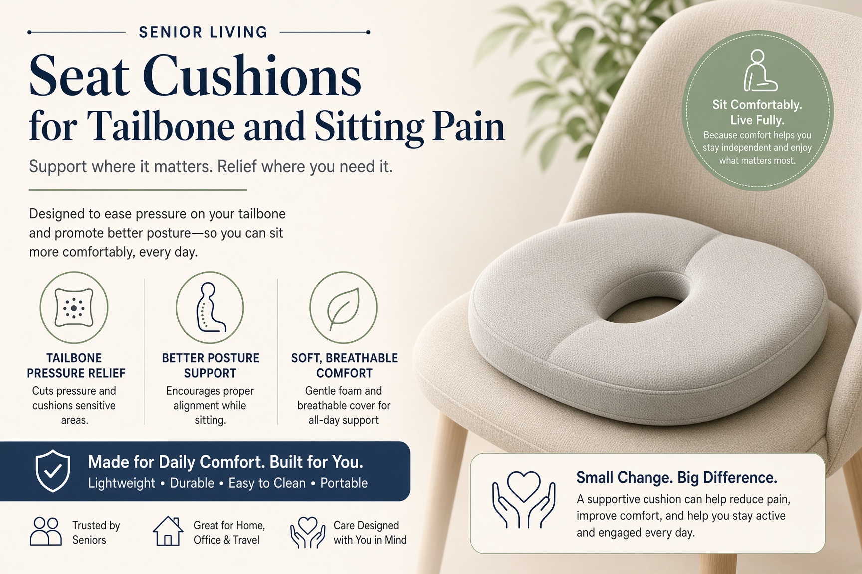 Seat Cushions for Tailbone and Sitting Pain
